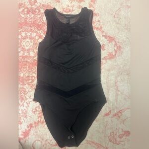 Forever 21 Black Mesh Detail Top